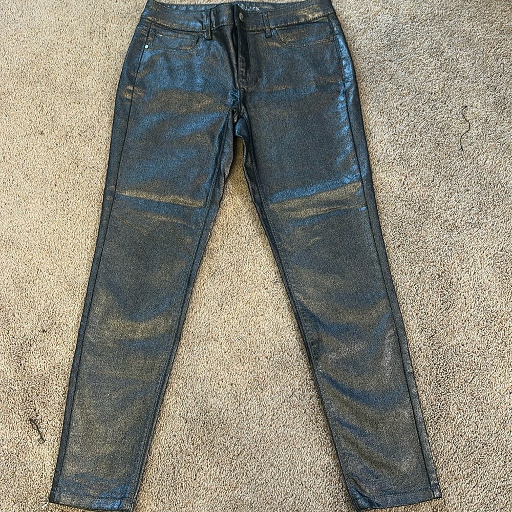 White House/black market sz 2 metallic jeans